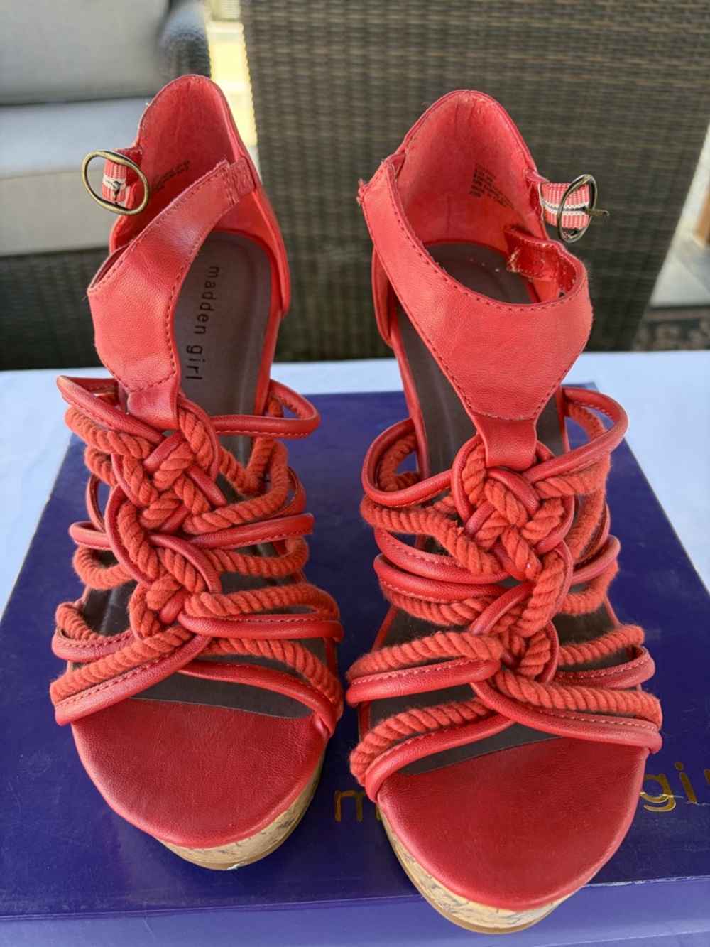 Madden Girl Coazter Platform Wedge Sandals, Size 8